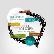 Vector hand drawn cloud design and infographics