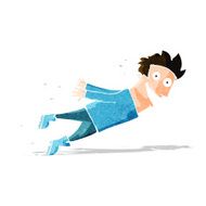 cartoon drenched man flying N11