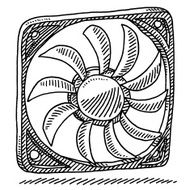 Computer Part Fan Drawing