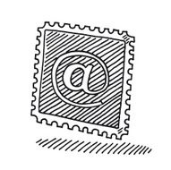 Stamp Email Symbol Drawing