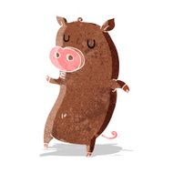 Funny cartoon pig N12