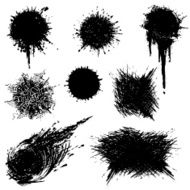 drawn splats and drizzles
