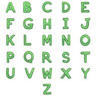 Vector Set of Letters Alphabet ABC N6