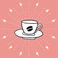 Hand drawn background with coffee cup N2