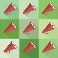 Megaphone flat icons design clean vector