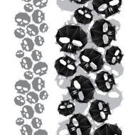 Skulls seamless pattern vertical composition geometric