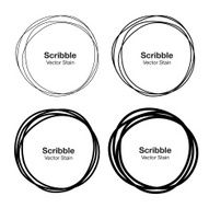 Set of Hand Drawn Scribble Circles N9