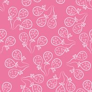 Seamless pattern with balloons Cute doodle style Pink and whit