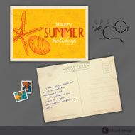 Old Postcard Design Template N2