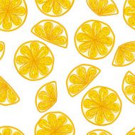 Sketchy Lemon Slices Seamless Pattern N2