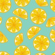 Sketchy Lemon Slices Seamless Pattern N3