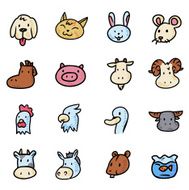 Farm Animal Icon Set N2