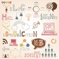 Communication doodle set N3