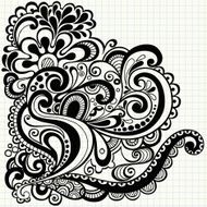 Groovy Psychedelic Notebook Doodle Vector N2
