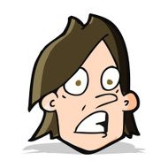 cartoon frightened face N15
