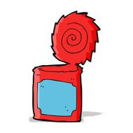 cartoon open tin can N13