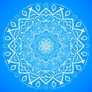 Hand Drawn Mandala Ornament Sketch Mockup vector background N6