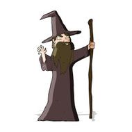 cartoon old wizard N14