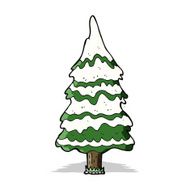 cartoon snowy tree N16