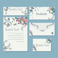 Templates of invitation card and letter