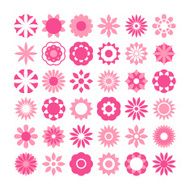 Set of flowers vector icons
