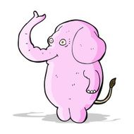 cartoon funny elephant N23