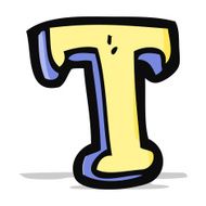 Cartoon Letter T N25