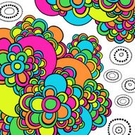 Psychedelic Abstract Shapes Vector Illustration