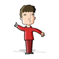 cartoon man raising point N14