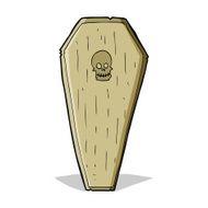 spooky cartoon coffin N27