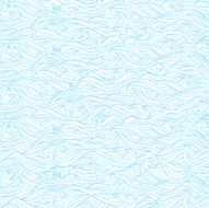 Seamless Abstract Vector Light Blue White Color Hand-drawn Patte N2