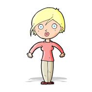cartoon surprised woman N349