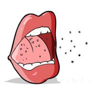 cartoon sneezing mouth N13