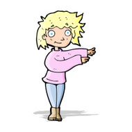 cartoon dancing woman N80