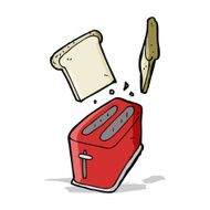 cartoon toaster spitting out bread N13