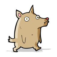 cartoon funny little dog N23