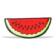 Cartoon Watermelon Slice N24