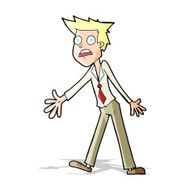 cartoon stressed man N109