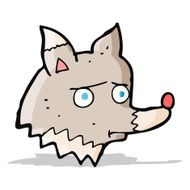 cartoon unhappy wolf N3