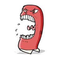 cartoon furious man shouting N15