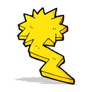 cartoon lightning bolt symbol N34
