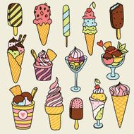 set of ice-cream