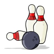 ten pin bowling cartoon N21