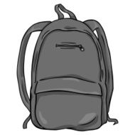 Vector Cartoon Backpack N6
