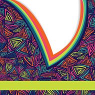 Design template with abstract triangles Ethnic ornament backg