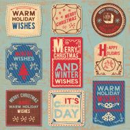 Vintage style hand-drawn New Year illustration