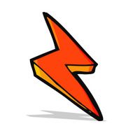 cartoon lightning bolt symbol N35