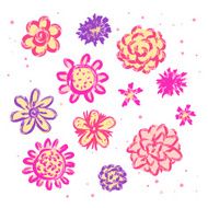 Doodle sketch flowers