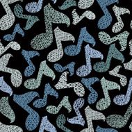 Music theme seamless pattern musical notes