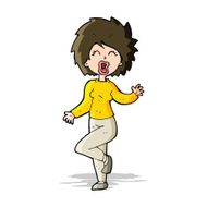 cartoon woman dancing N49